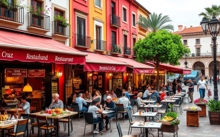 gastronomía cerca de plaza de la cruz